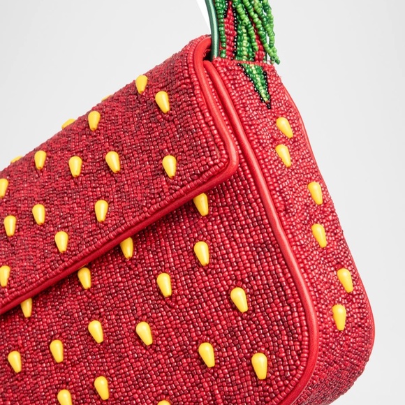 STAUD Tommy Beaded Bag Strawberry Dream - Picture 4 of 10